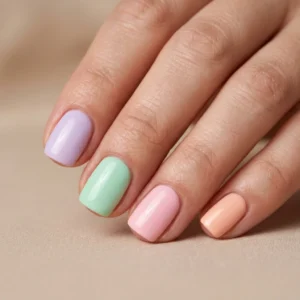 Pastelsed trendiküüned lähivaates